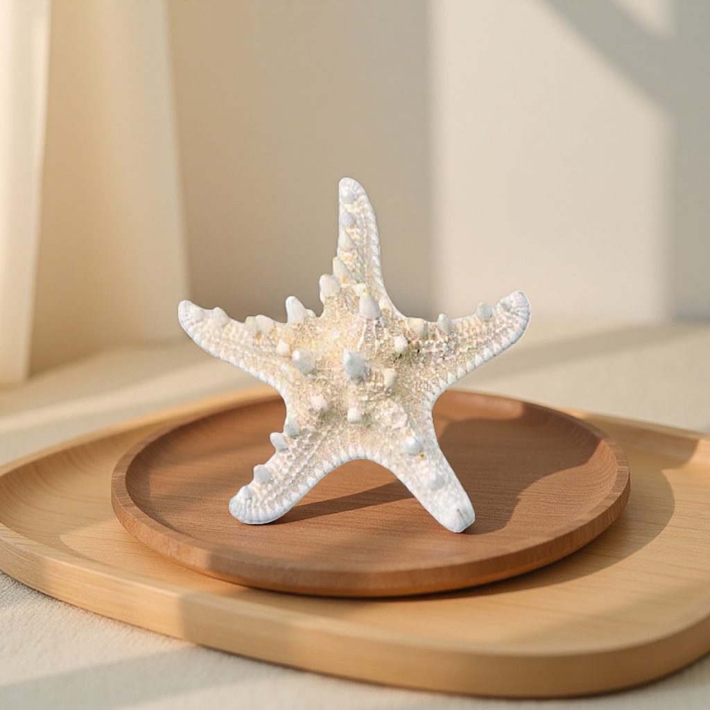 White starfish decorative ornaments, ocean-style creative home decorations for living rooms, bedrooms and desktops Application Scenario