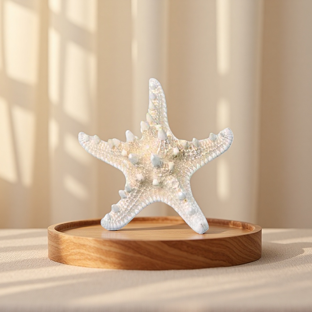 White starfish decorative ornaments, ocean-style creative home decorations for living rooms, bedrooms and desktops details Picture