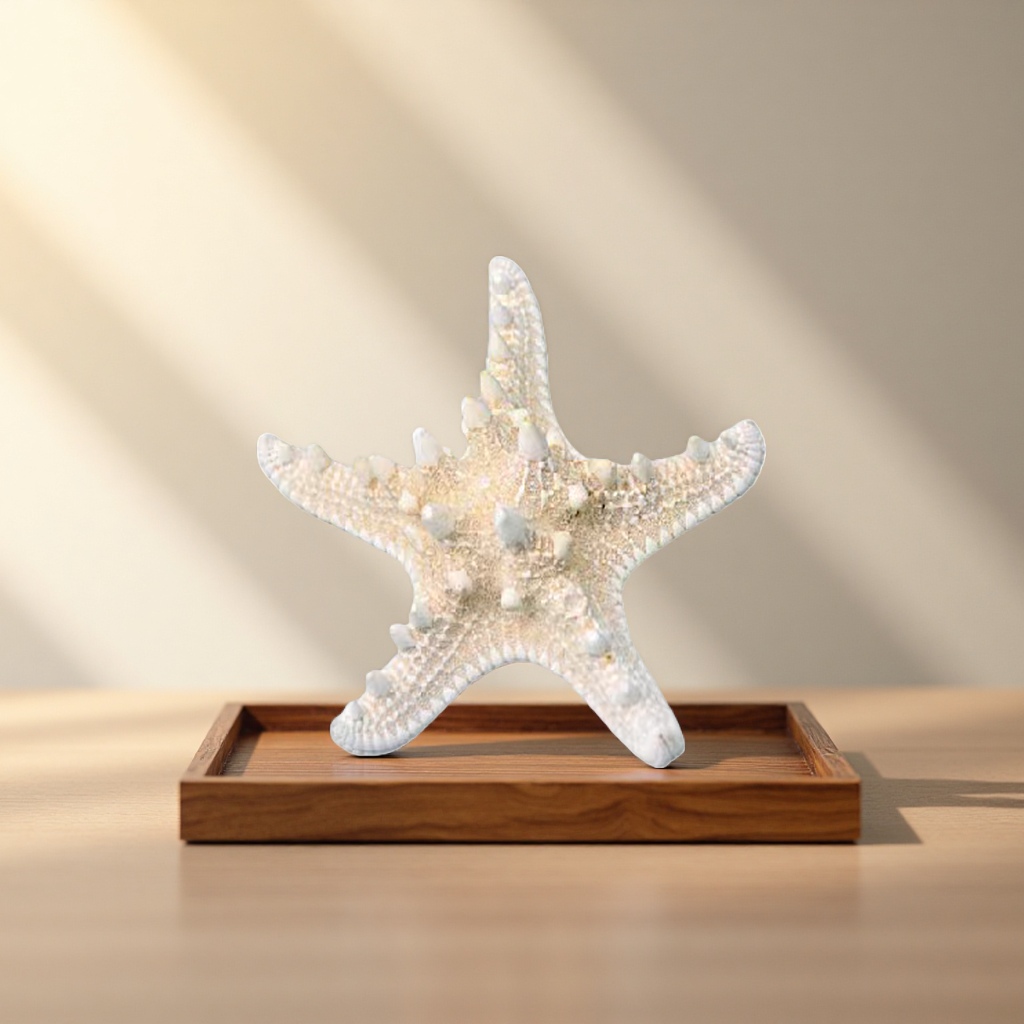 White starfish decorative ornaments, ocean-style creative home decorations for living rooms, bedrooms and desktops Specification image