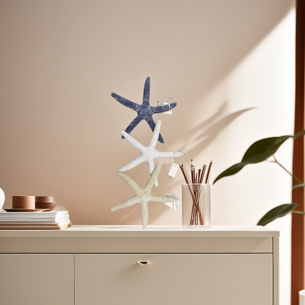 Starfish-shaped home decorations, ocean-style ornaments, creative soft furnishings for living rooms and bedrooms Application Scenario