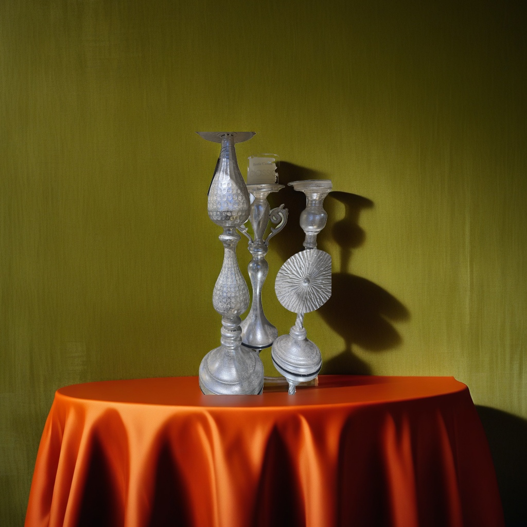 Decorative candlestick metal retro-style table decoration for living room and bedroom Application Scenario