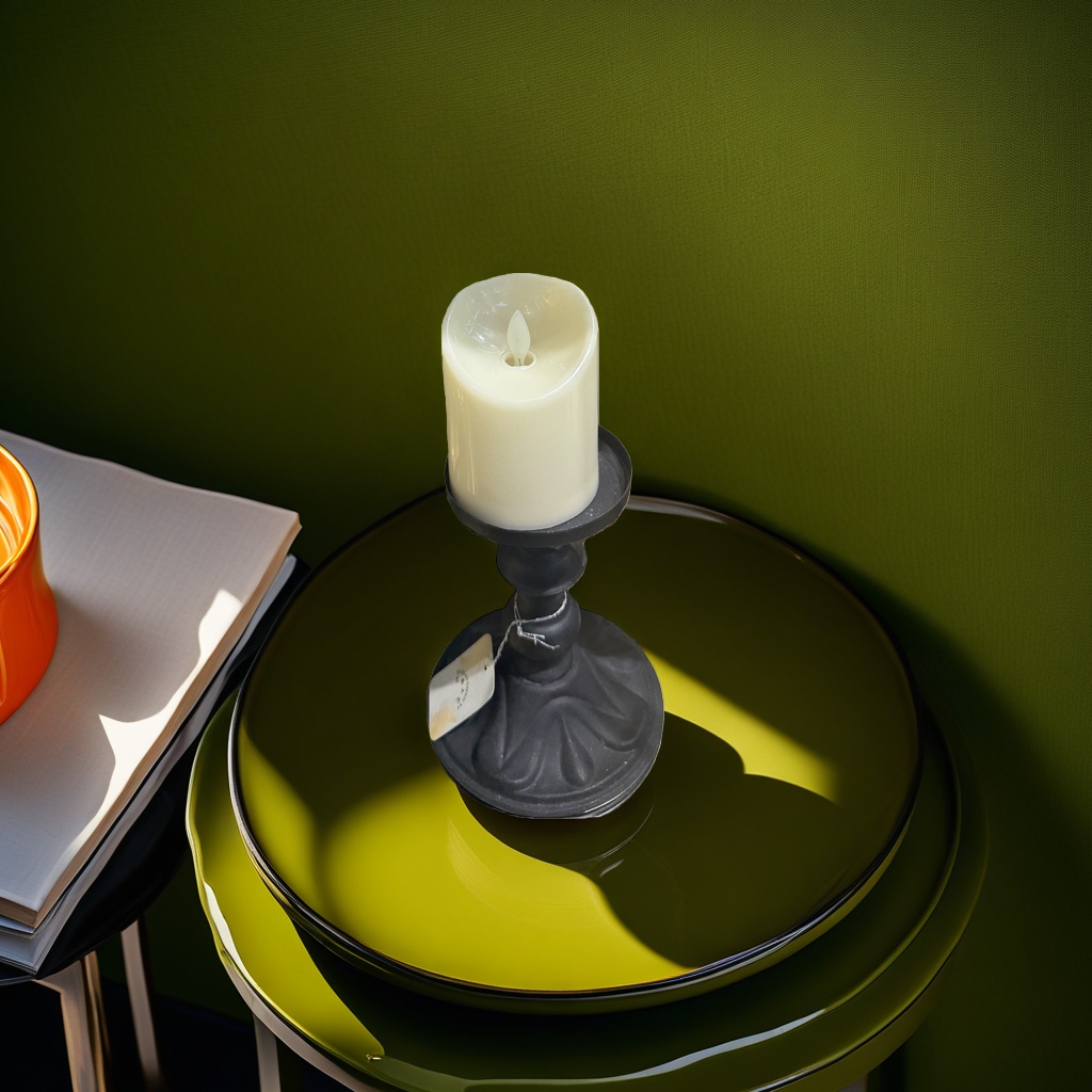 The golden leaf-decorated candlestick, a retro metal candlestick, is a home decoration that can be used on both the floor and the table Application Scenario