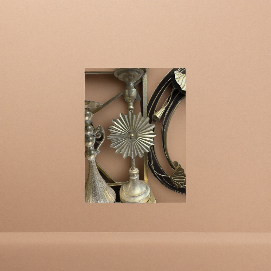 Golden decorative metal parts, metal ornaments, home ornaments, wall hangings Specification image