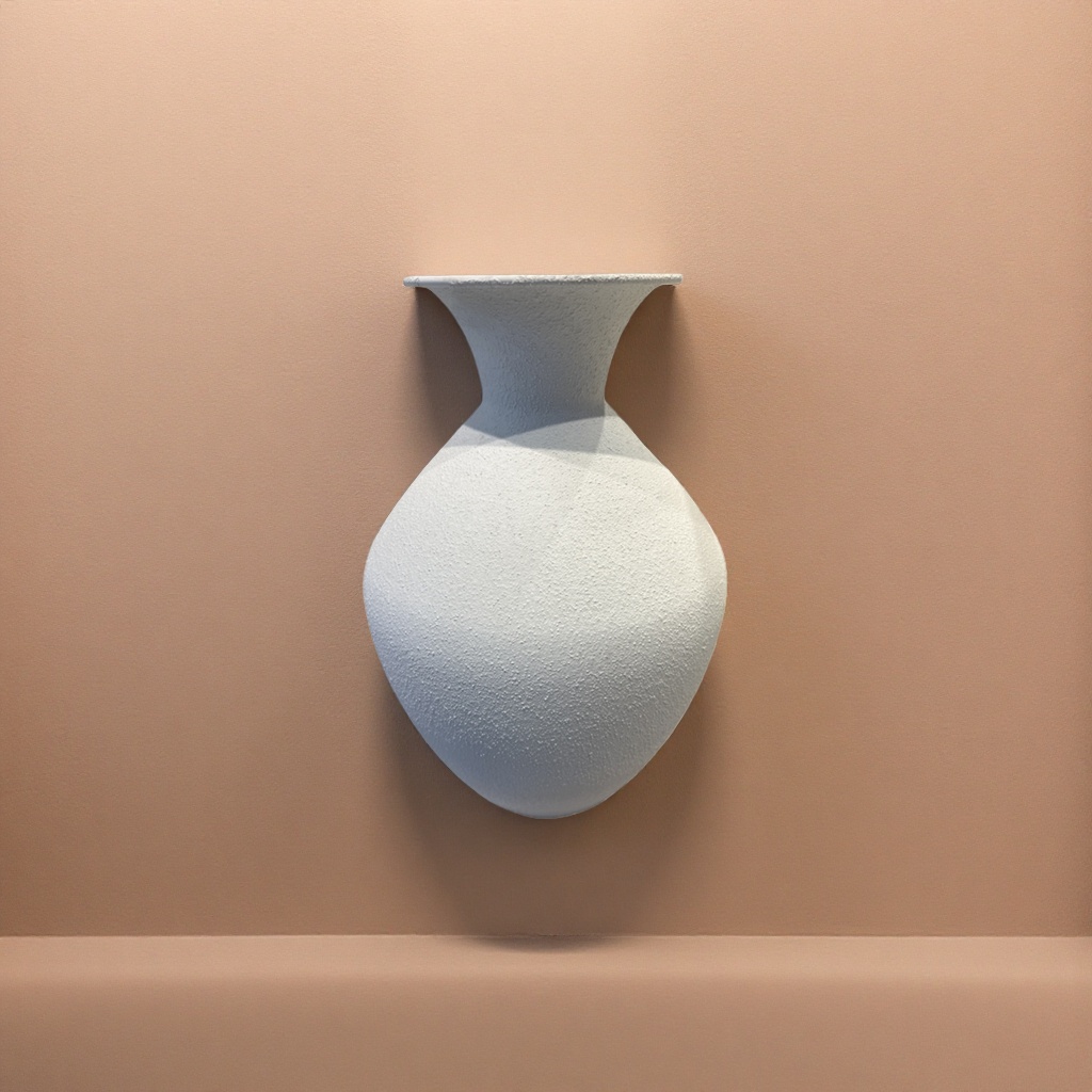 The main body of the white textured vase is a ceramic decorative item for the living room Specification image