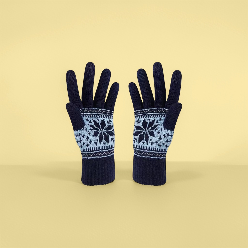 Knitted gloves are warm, anti-slip and cold-proof. Thickened cotton fleece gloves for autumn and winter. Knitted winter gloves details Picture