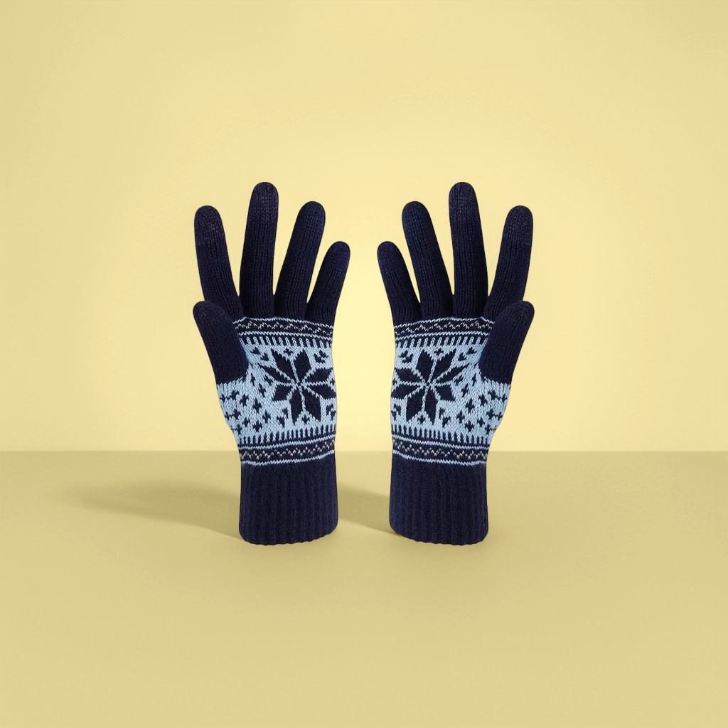 Guantes de punto caliente antideslizante antifrío otoño-invierno guantes de algodón grueso guantes de algodón de punto invierno