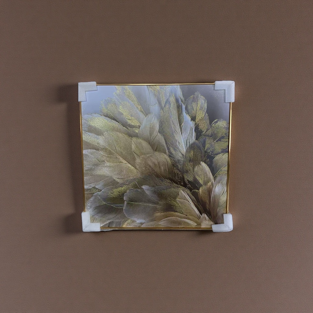 羽毛艺术画作 手工立体装饰画 客厅卧室挂画 轻奢北欧风