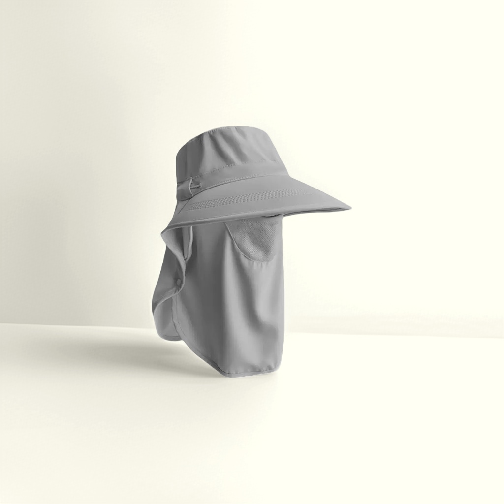 Gris protector solar sombrero sombrero plegable protector uv visera unisex