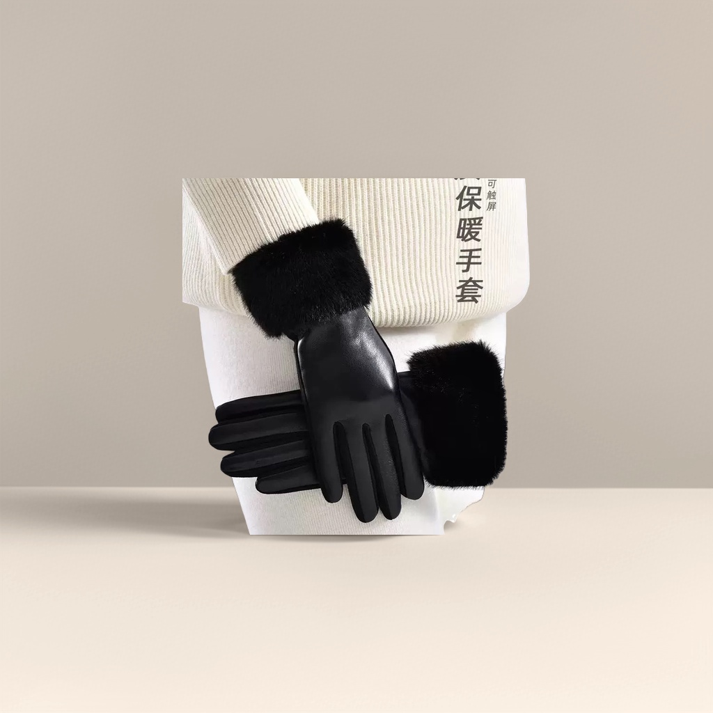 Thickened warm gloves, unisex cold-proof knitted gloves, winter outdoor cycling gloves Application Scenario