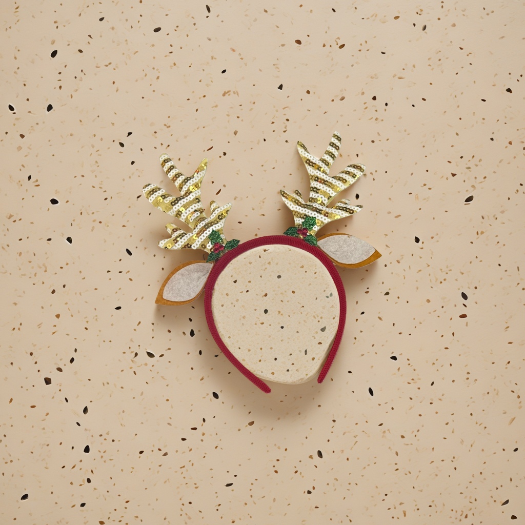 Plush Christmas antler headband for girls and adults, a festive photo and party decoration headwear Application Scenario