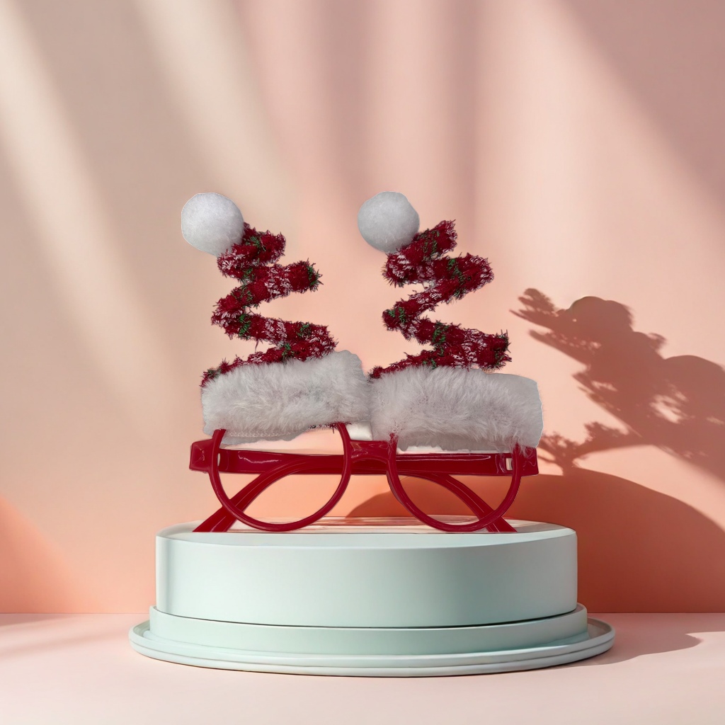 Christmas-themed decorative glasses, fashionable festival party glasses details Picture