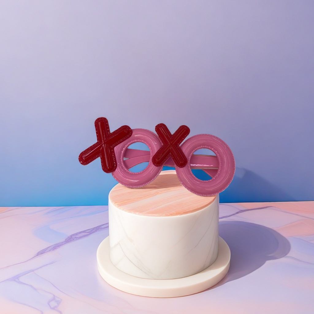 The main body of the red XO-shaped glasses is a fashionable, individual and trendy optical frame Application Scenario