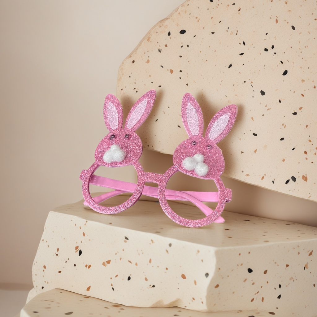 Pink glittering rabbit-shaped glasses with a fashionable and cute girlish style and anti-blue light optical frame Application Scenario