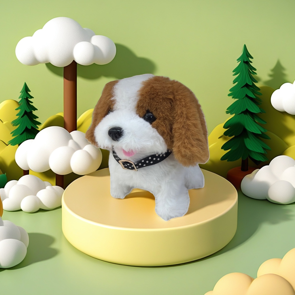 毛绒玩具狗 泰迪犬造型可爱电动毛绒玩具毛绒公仔