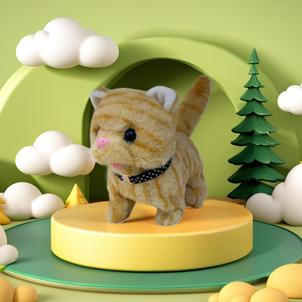 毛绒玩具小猫可爱软萌电动玩具摆件送礼儿童安抚玩偶