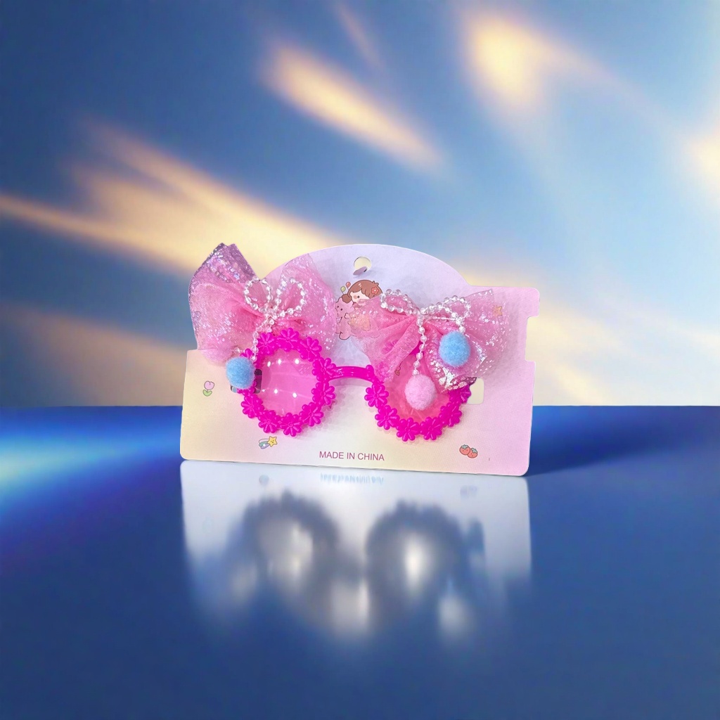 Pink bow-decorated sunglasses, fashionable sunshade sunglasses, a versatile choice for ladies Specification image