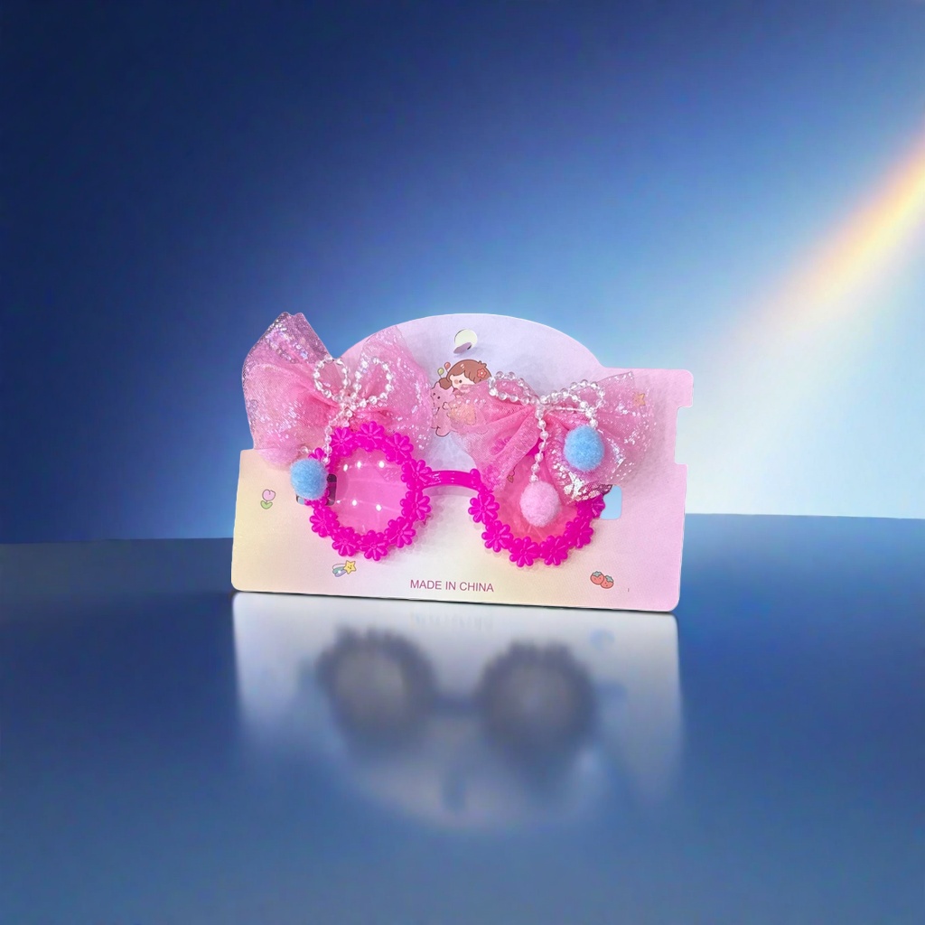 Pink bow-decorated sunglasses, fashionable sunshade sunglasses, a versatile choice for ladies details Picture