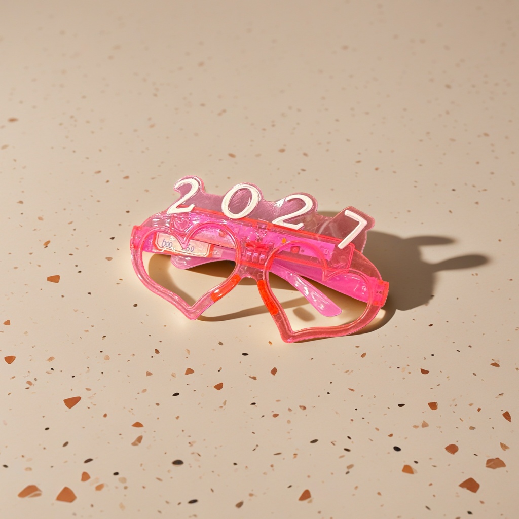 Pink heart-shaped glasses 2027 Decorative items, fashionable and cute desktop ornaments Specification image