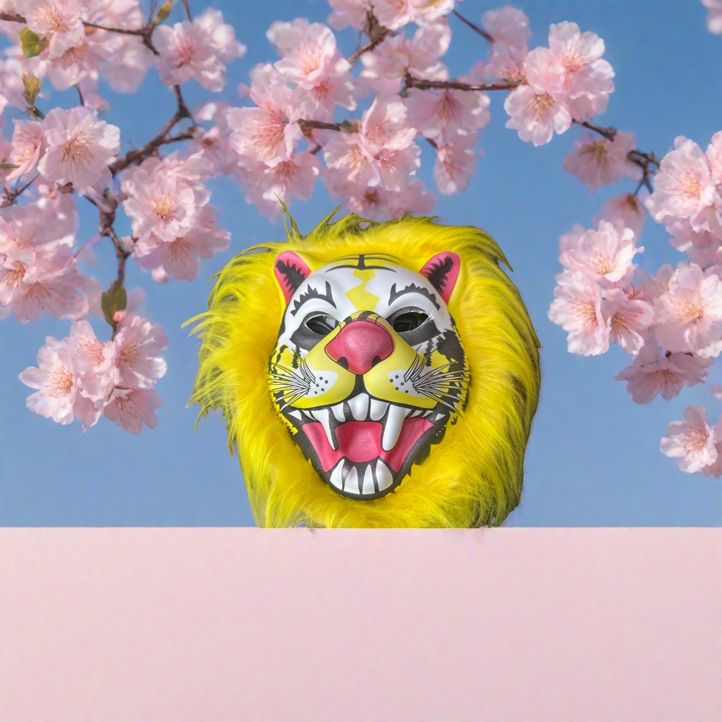 Colorful tiger-head masks, festival party cosplay props, suitable for both children and adults