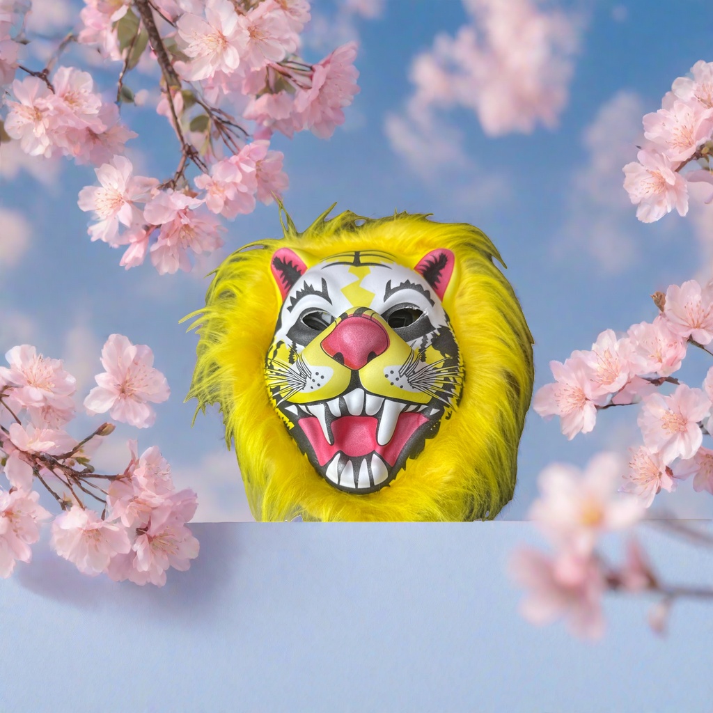 Colorful tiger-head masks, festival party cosplay props, suitable for both children and adults details Picture