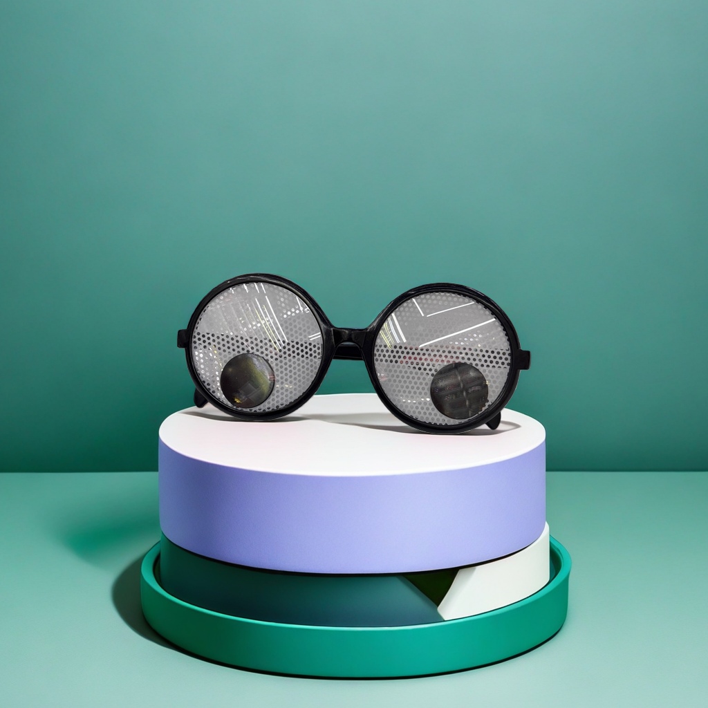 Black round-framed glasses, fashionable and retro, non-diopter flat glasses, suitable for both men and women