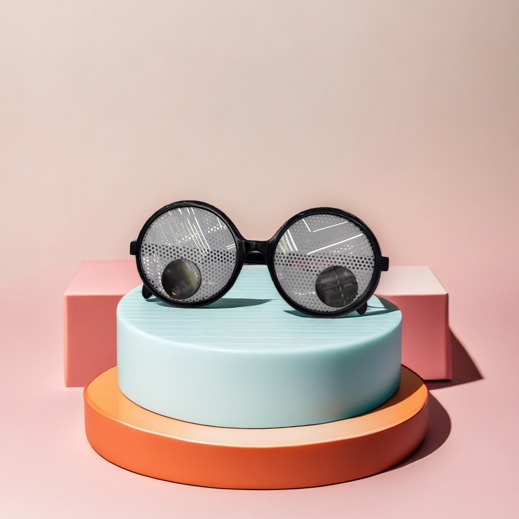 Black round-framed glasses, fashionable and retro, non-diopter flat glasses, suitable for both men and women