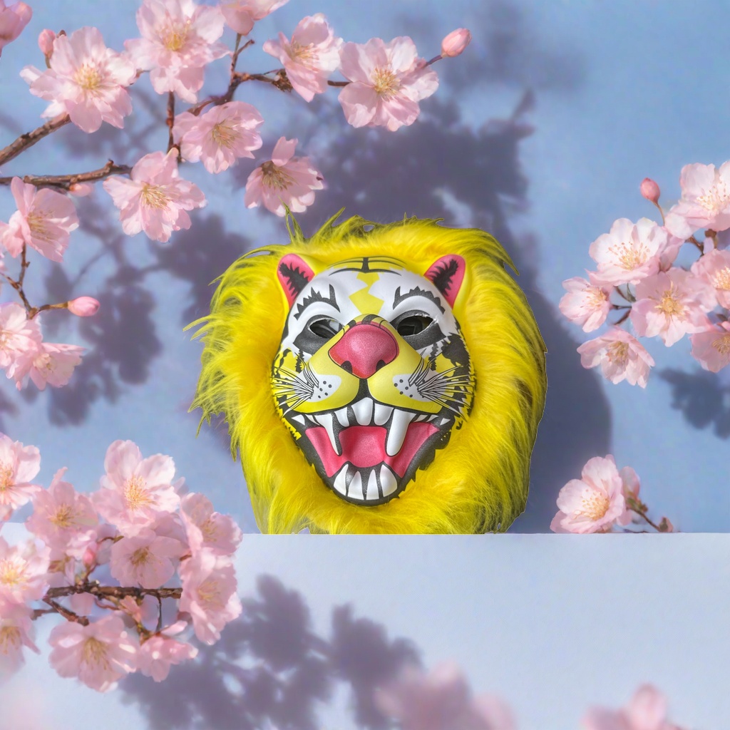 Colorful tiger-head masks, festival party cosplay props, suitable for both children and adults Application Scenario