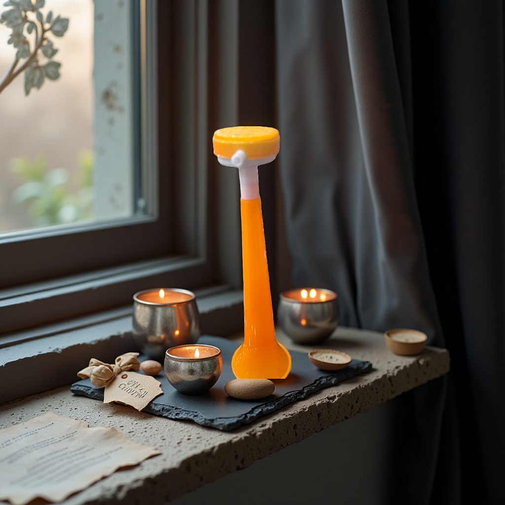 Portable sound props and performance supplies with orange plastic horn amplifiers details Picture