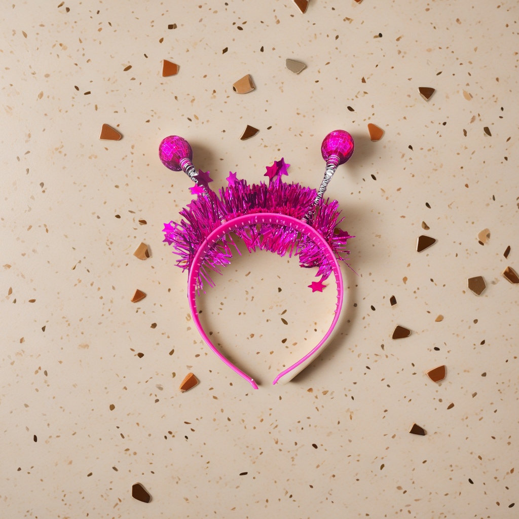 The pink shiny hairband is a sweet and cute headwear for ladies and a fashionable and versatile hair accessory Application Scenario