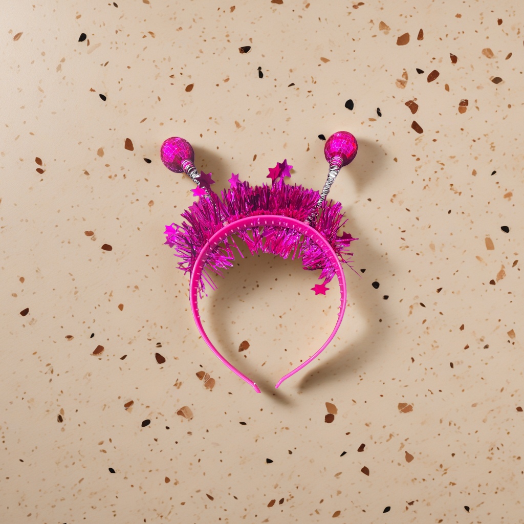The pink shiny hairband is a sweet and cute headwear for ladies and a fashionable and versatile hair accessory details Picture