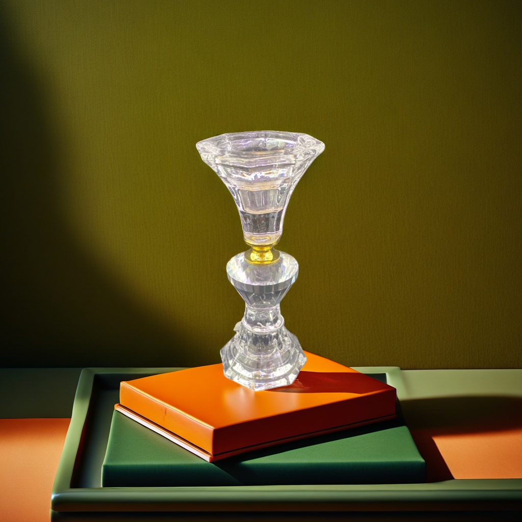 The main body of the transparent crystal candlestick is made of lead-free high-purity glass, hand-polished, suitable for wedding ceremonies in the living room details Picture