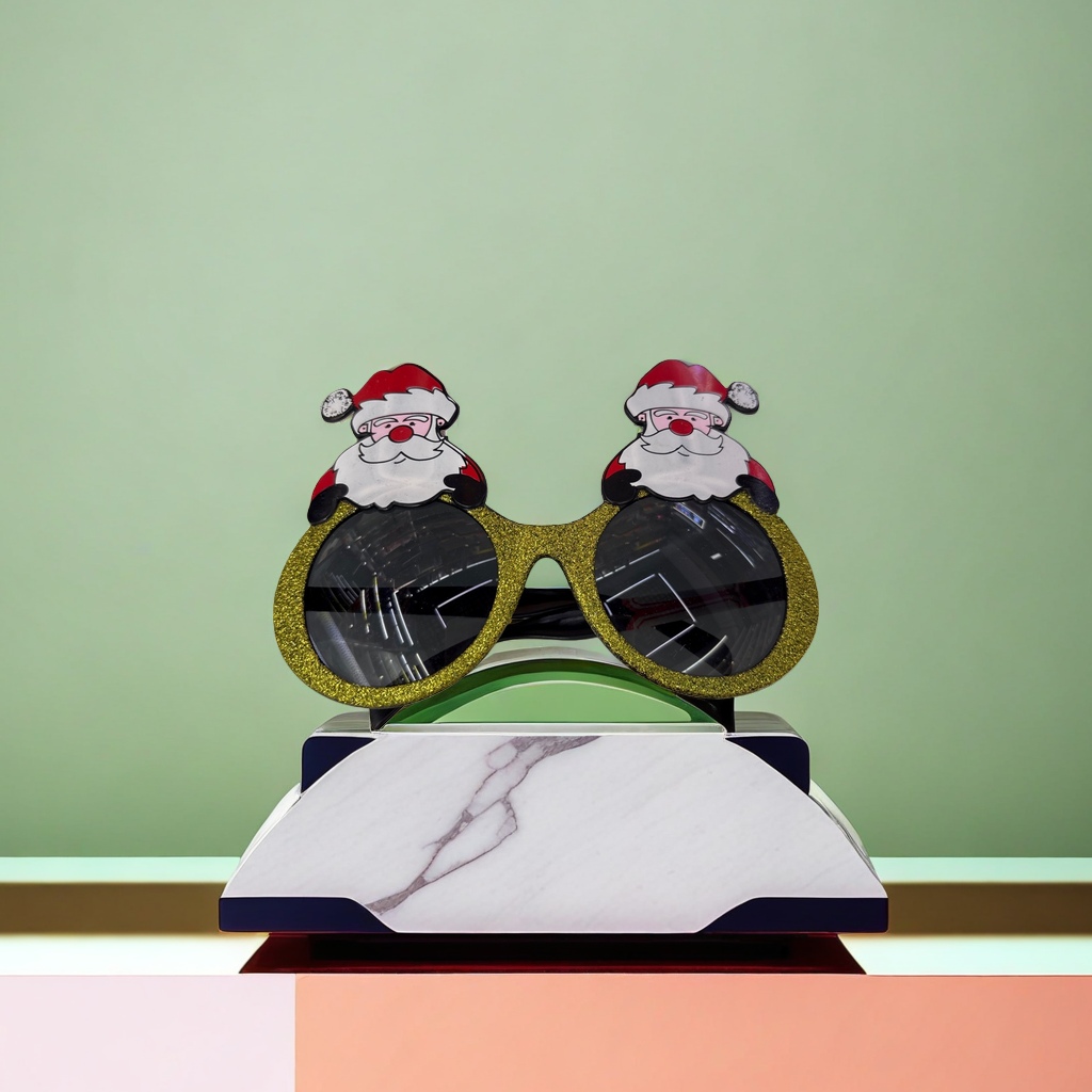 Santa patterned sunglasses, fashionable and retro UV-resistant polarized sunglasses Specification image