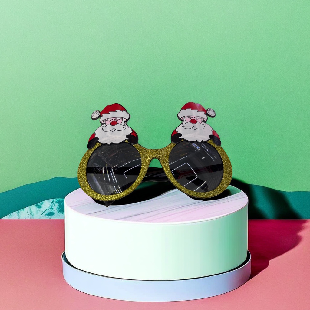 Santa patterned sunglasses, fashionable and retro UV-resistant polarized sunglasses