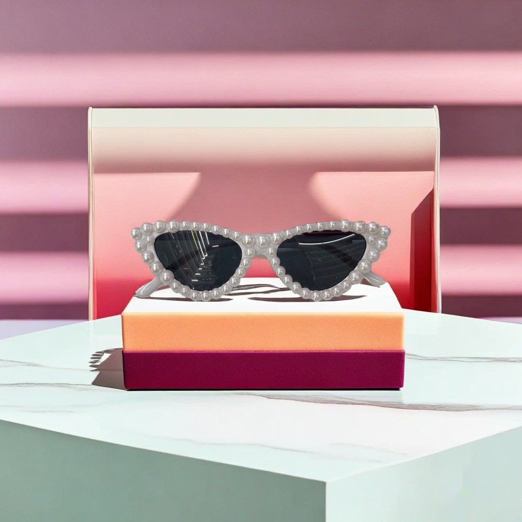 Pearl-decorated sunglasses are fashionable and versatile, as well as UV-resistant polarized sunglasses Specification image