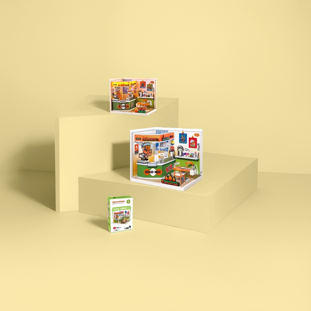 Micro Home YOYO CABIN 微型家居玩具模型 烧烤店积木套装