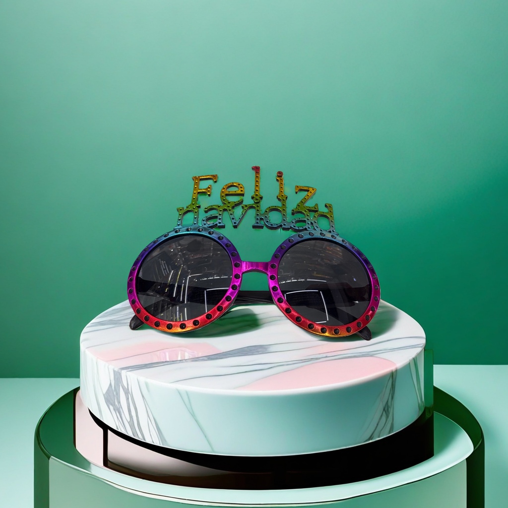 Festive decorative sunglasses, summer party photo props, UV-resistant fashionable sunglasses Specification image