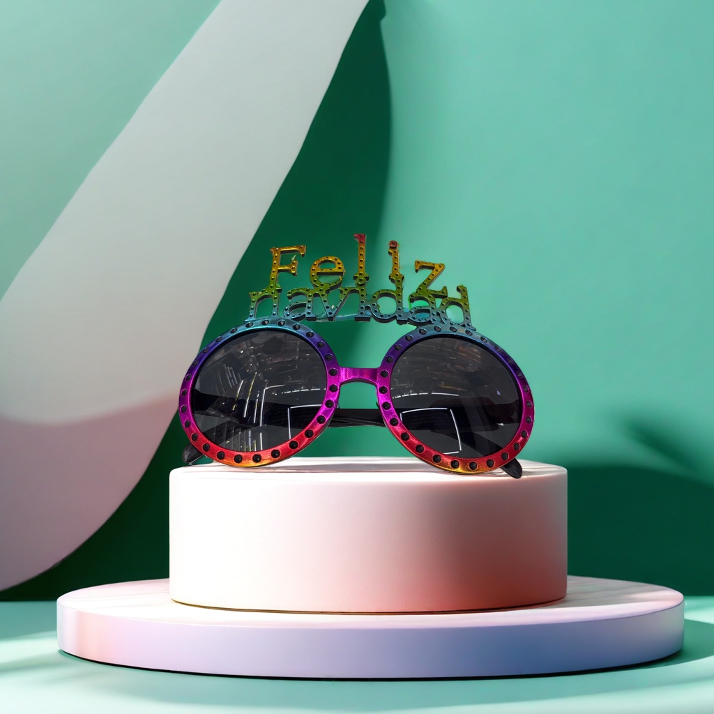Festive decorative sunglasses, summer party photo props, UV-resistant fashionable sunglasses details Picture