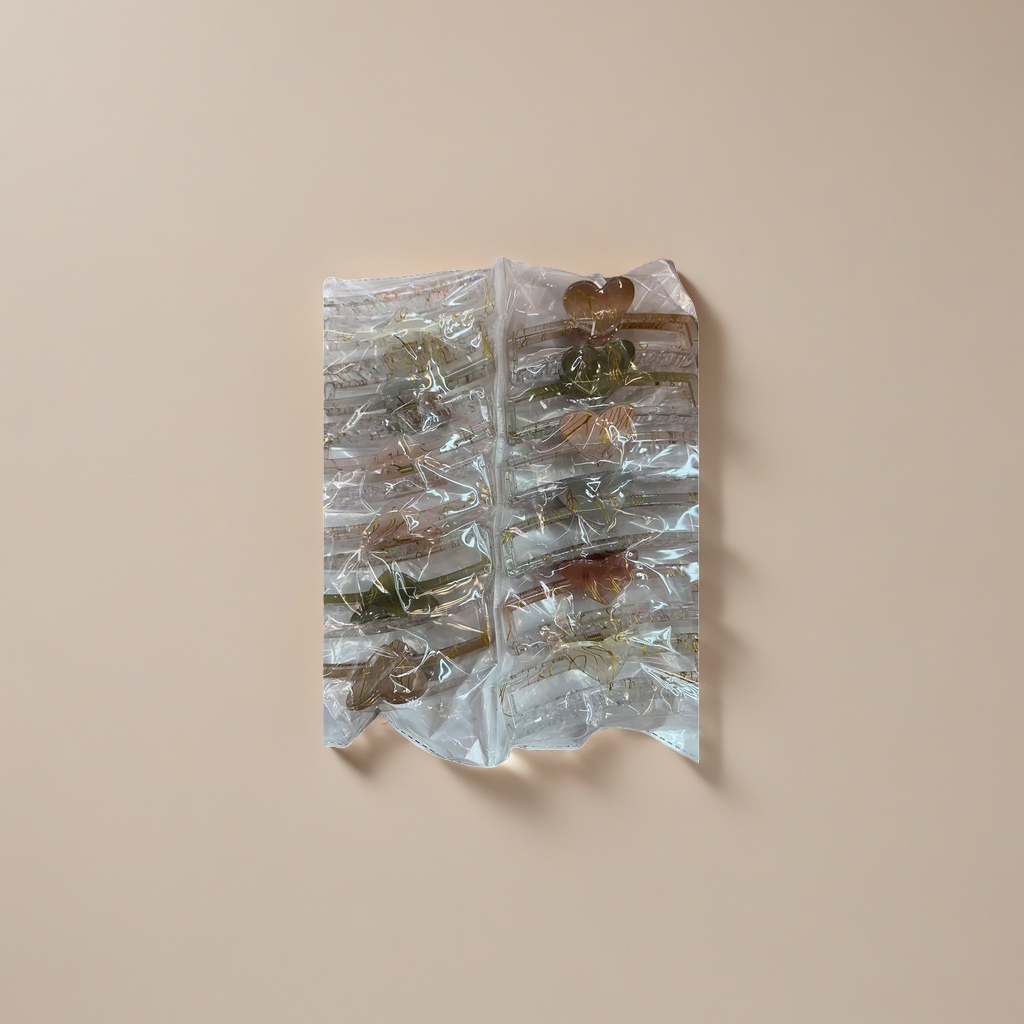 Transparent plastic packaged hair clips are fashionable, simple and versatile headwear accessories