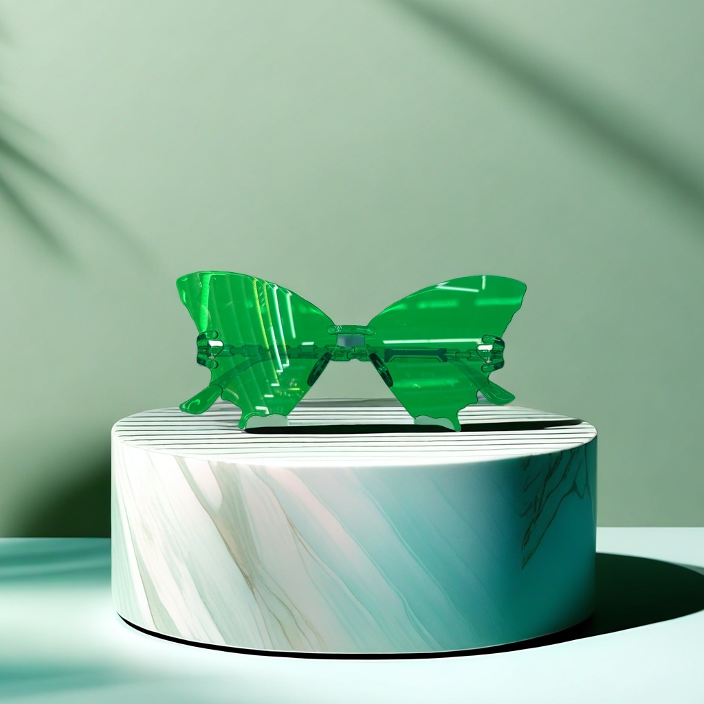 Green butterfly-shaped sunglasses, fashionable UV-resistant polarized sunglasses Application Scenario