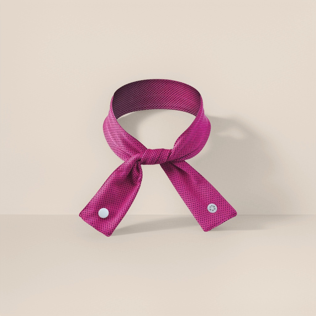 Pañuelo rosa de punto de onda para mujeres moda pañuelo pequeño cuello dulce lindo accesorios Specification image