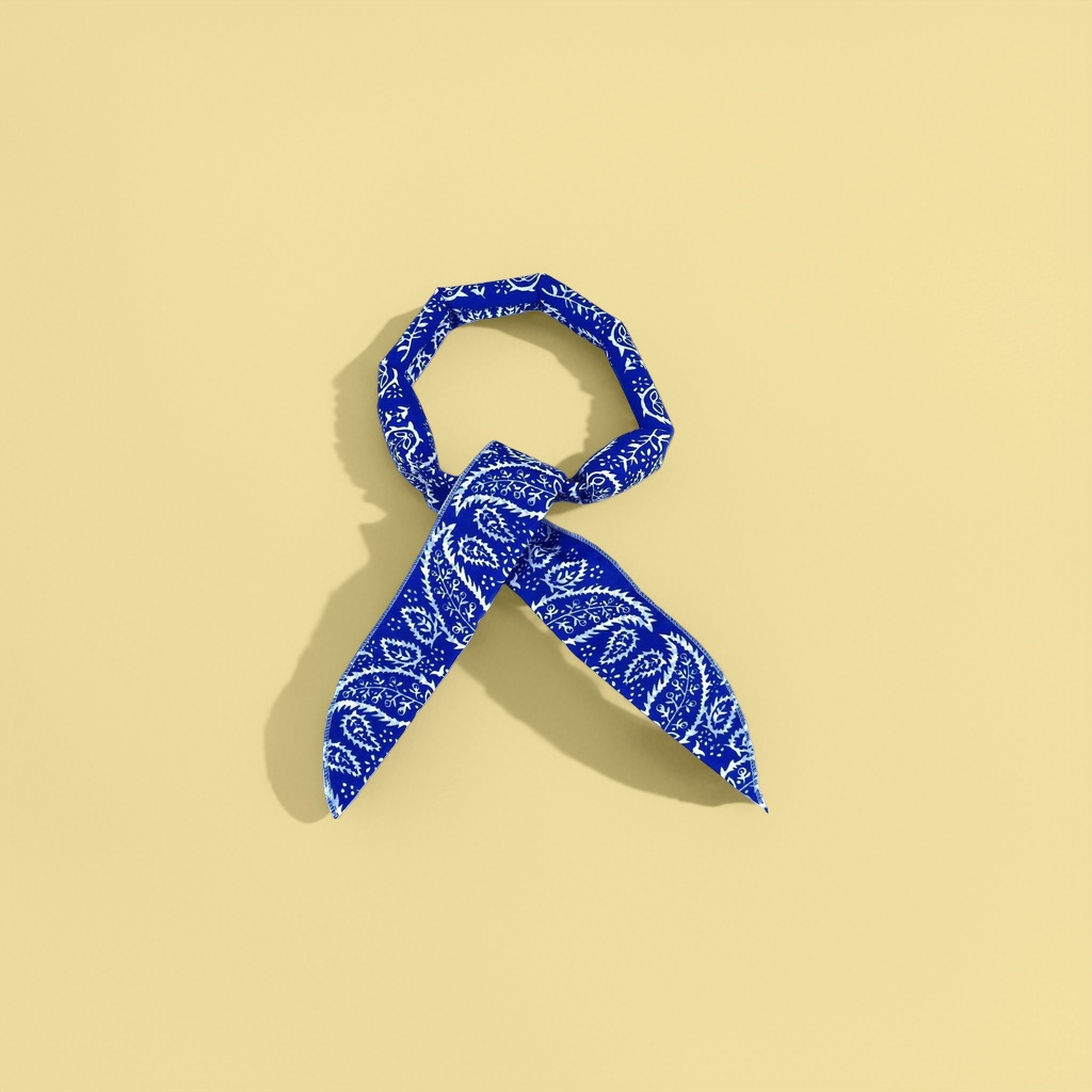 Blue patterned real square scarf for women spring and summer scarf accessories details Picture