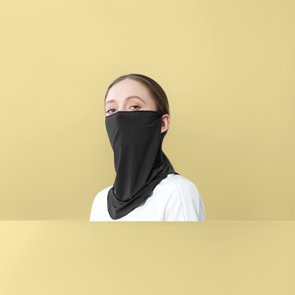 女性专用灰色防晒面罩 透气轻薄防紫外线骑行户外佩戴