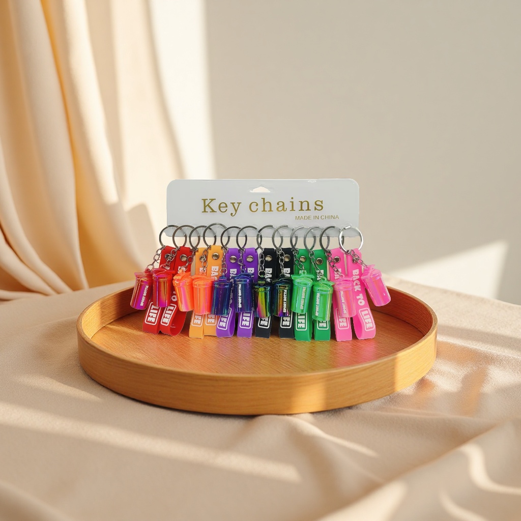 Colorful keychains, key pendants, creative, personalized, compact and portable decoration Application Scenario