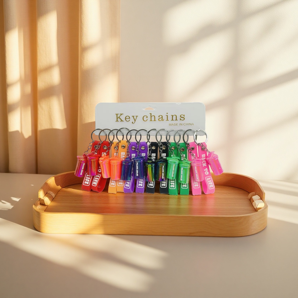 Colorful keychains, key pendants, creative, personalized, compact and portable decoration Specification image