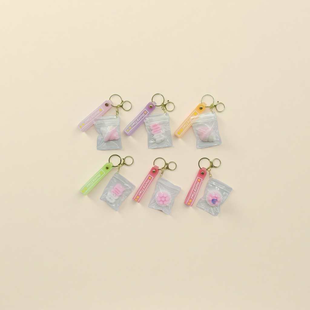 Colorful keychains, plush toys, cute pendants, portable small items Specification image