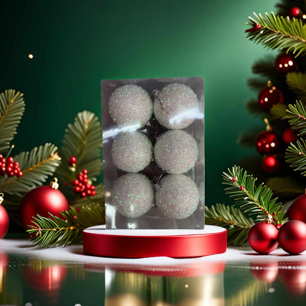 Christmas decorative balls in gold and silver with bright surfaces, festive atmosphere hanging balls Specification image