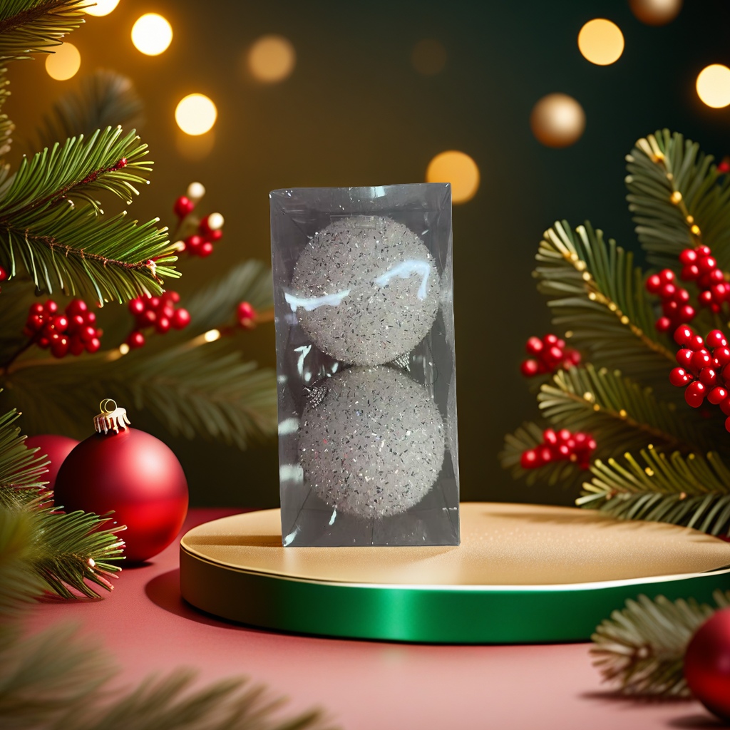 Shiny decorative balls, Christmas party hanging decorations, metallic texture reflective balls details Picture