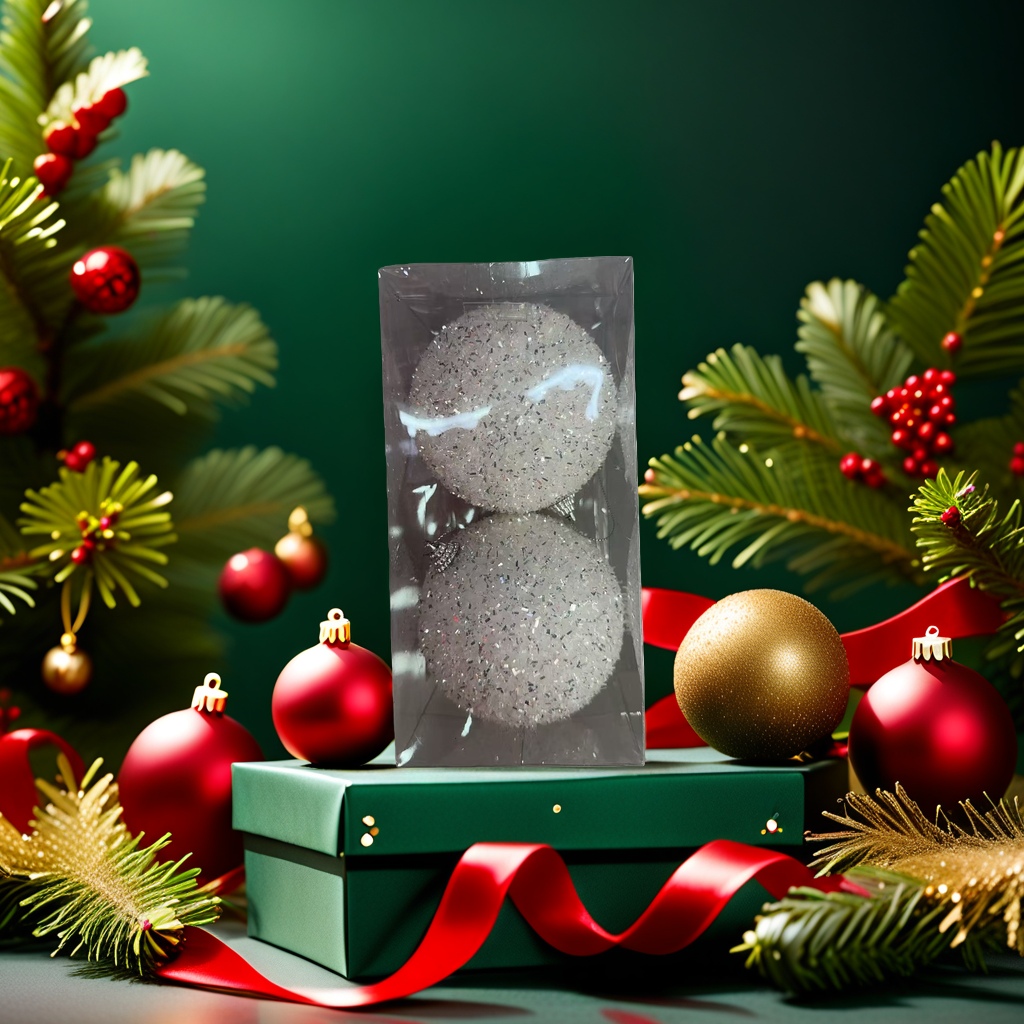 Shiny decorative balls, Christmas party hanging decorations, metallic texture reflective balls Specification image