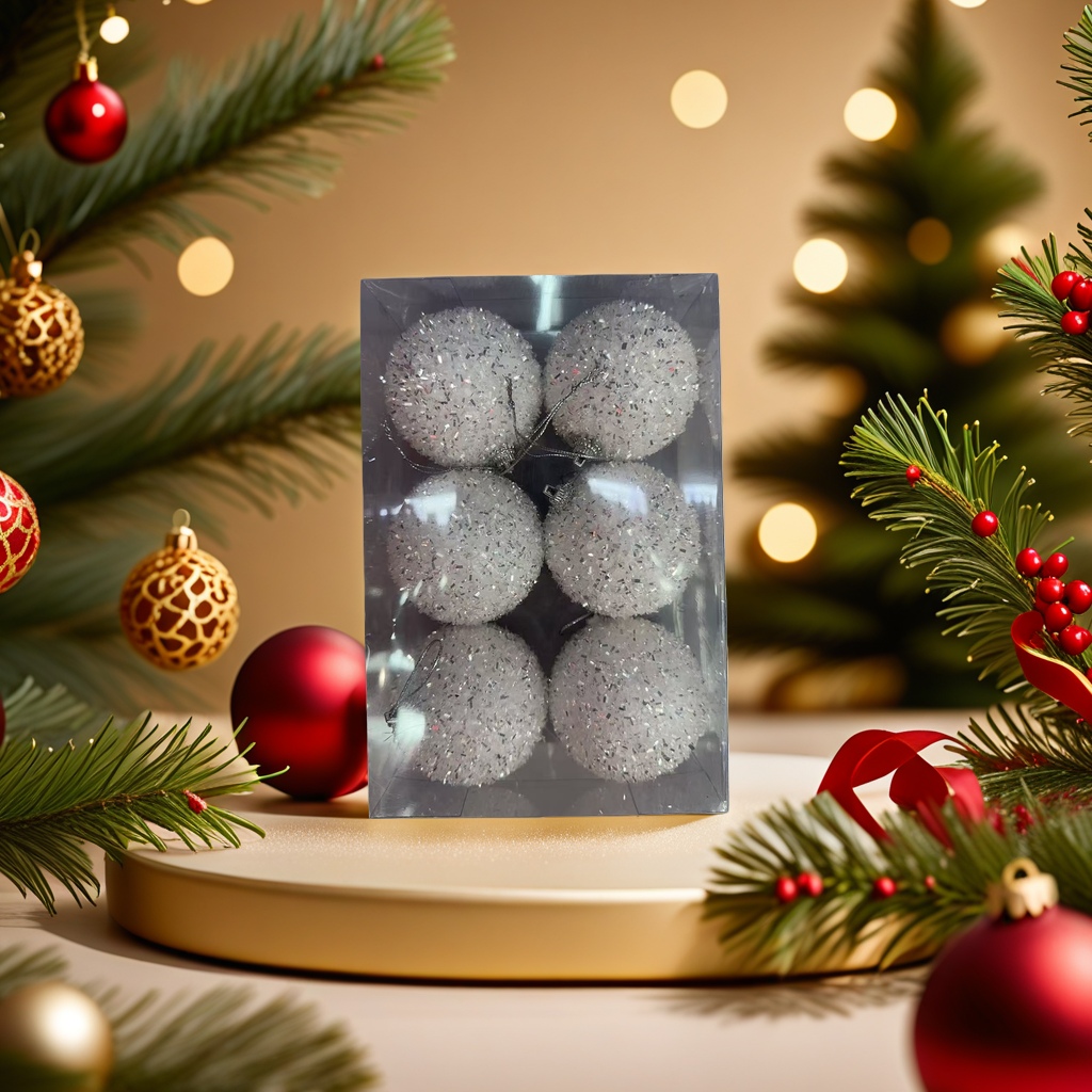 Christmas ball decorations, festival hanging ornaments, glass colored balls, Christmas tree accessories