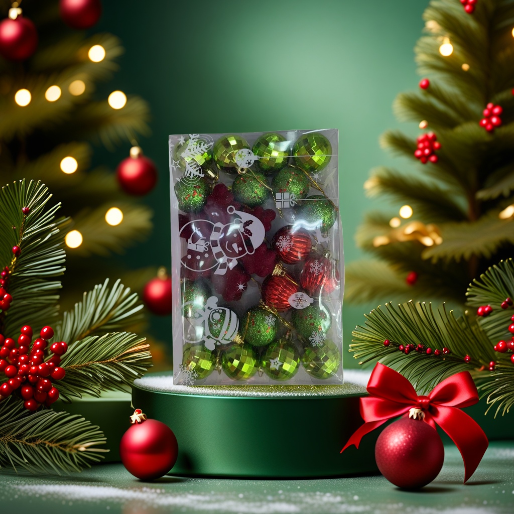 Christmas decorations, Christmas ball set, festival hanging decorations, colored balls, glass balls, gift box set Application Scenario